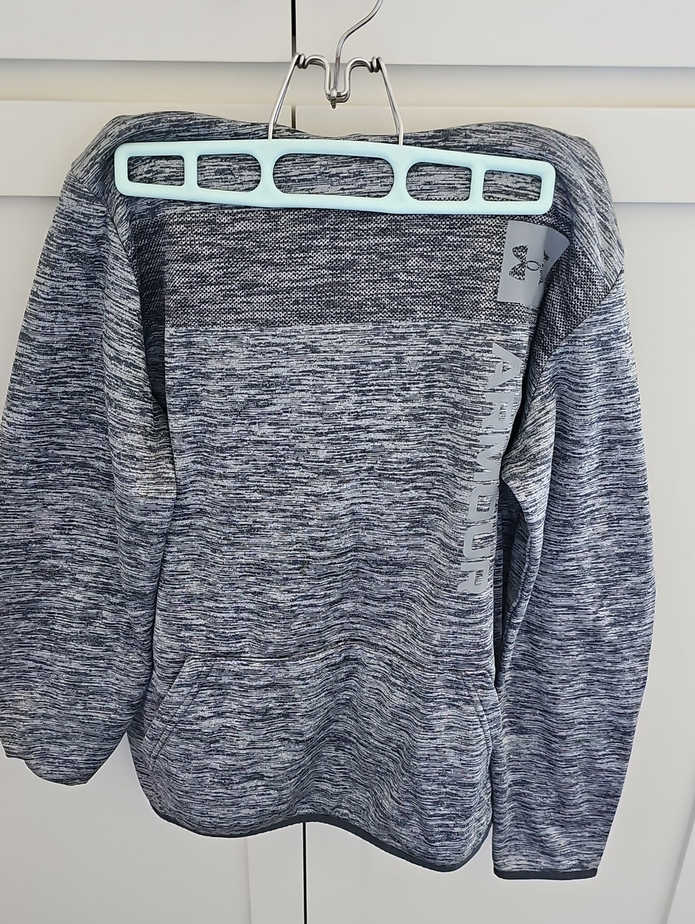 Under Armour Gray Marled Hoodie with Side Logo